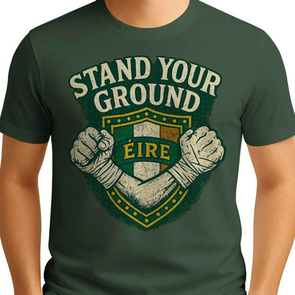 Irish T-Shirt - Stand Your Ground, Unisex Matchday Wear - Celtic Wolfwear