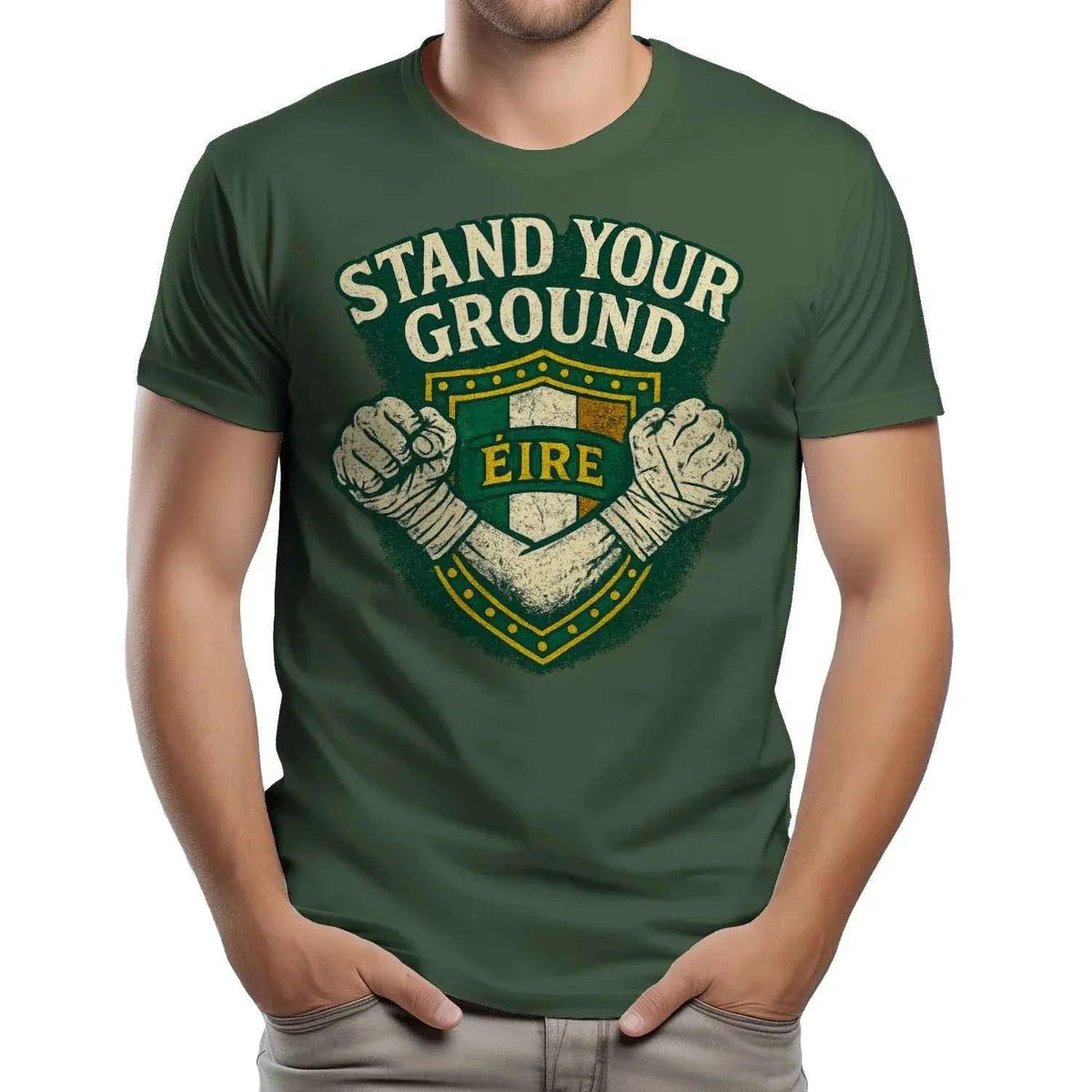 Irish T-Shirt - Stand Your Ground, Unisex Matchday Wear - Celtic Wolfwear