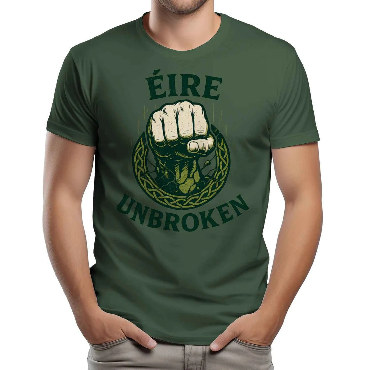 Irish T-Shirt - Éire Unbroken Premium Unisex Streetwear - Celtic Wolfwear