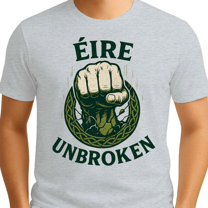 Irish T-Shirt - Éire Unbroken Premium Unisex Streetwear - Celtic Wolfwear