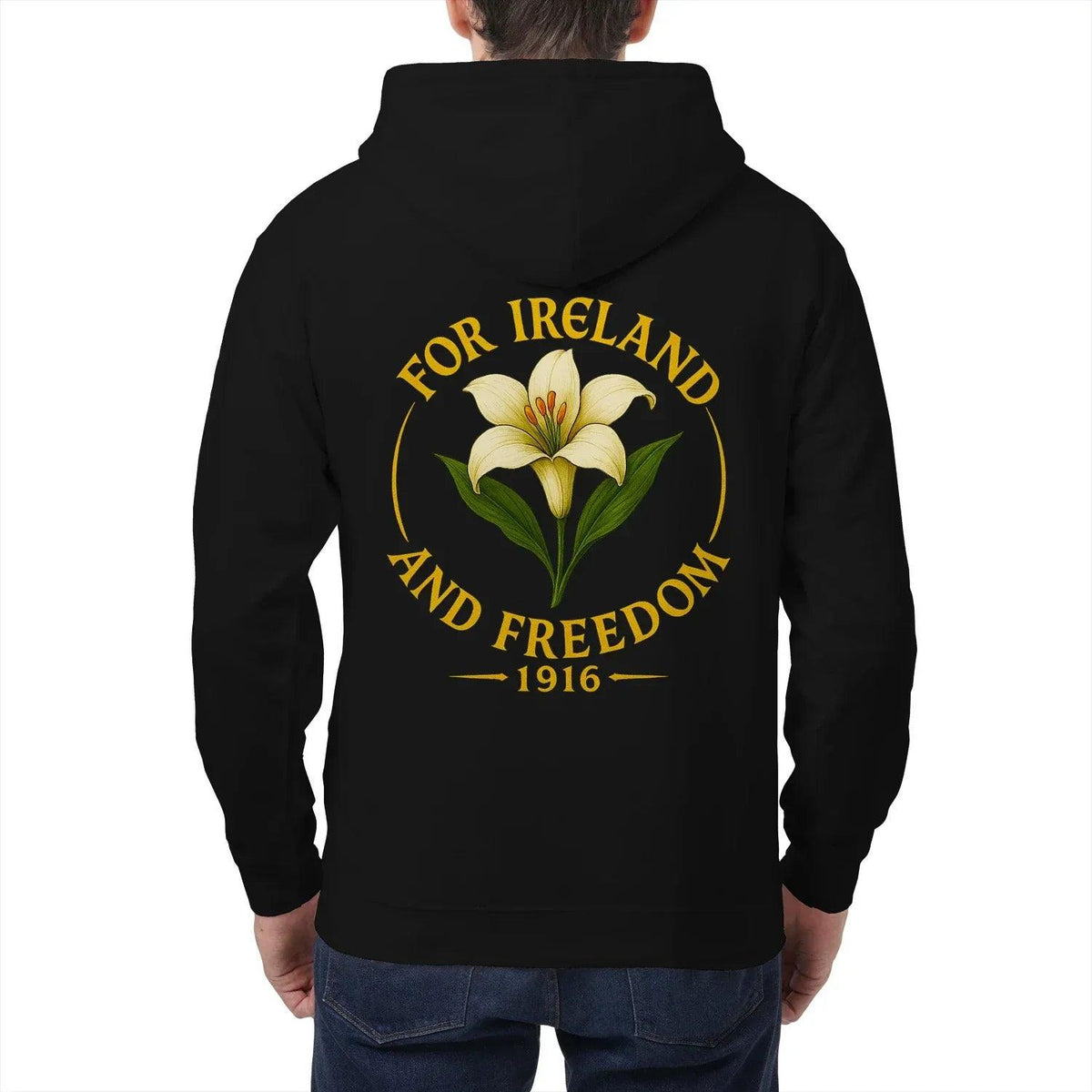 Irish Zip Hoodie - 1916 Heritage, Unisex Matchday Wear - Celtic Wolfwear