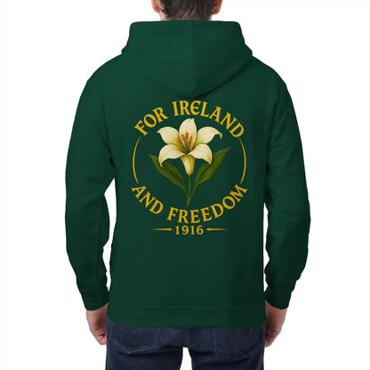 Irish Zip Hoodie - 1916 Heritage, Unisex Matchday Wear - Celtic Wolfwear