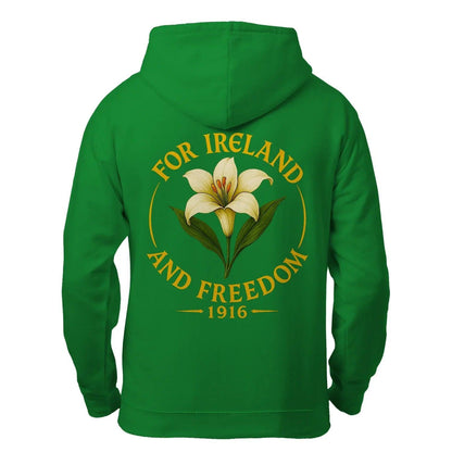 Irish Zip Hoodie - 1916 Heritage, Unisex Matchday Wear - Celtic Wolfwear