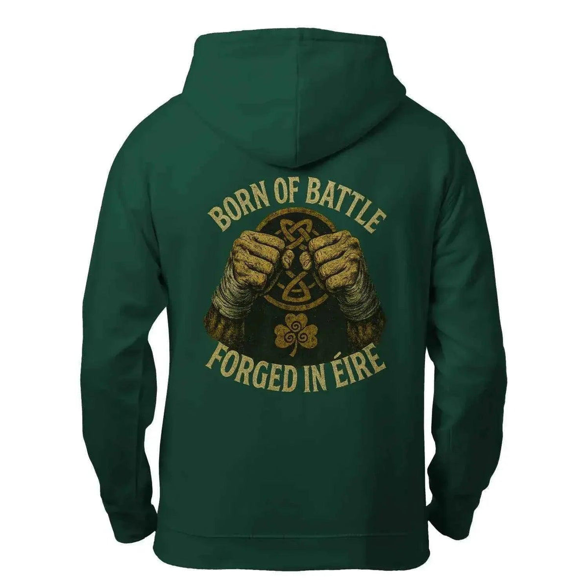 Irish Zip Hoodie - Born of Battle Forged Unisex Streetwear - Celtic Wolfwear