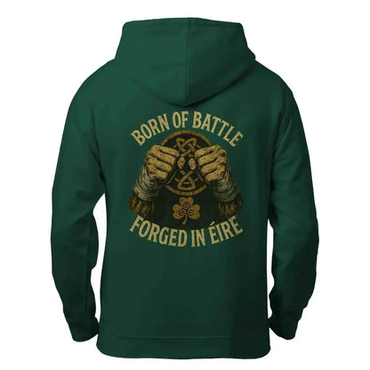 Irish Zip Hoodie - Born of Battle Forged Unisex Streetwear - Celtic Wolfwear