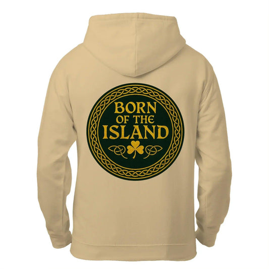 Irish Zip Hoodie - Born of the Island Unisex Streetwear - Celtic Wolfwear