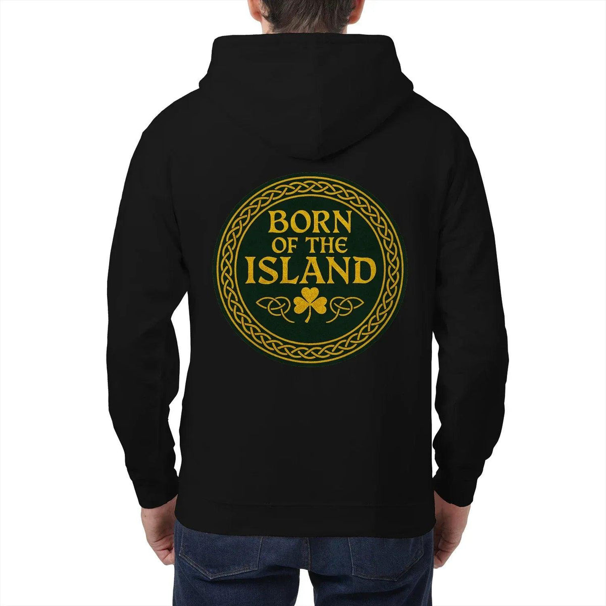 Irish Zip Hoodie - Born of the Island Unisex Streetwear - Celtic Wolfwear