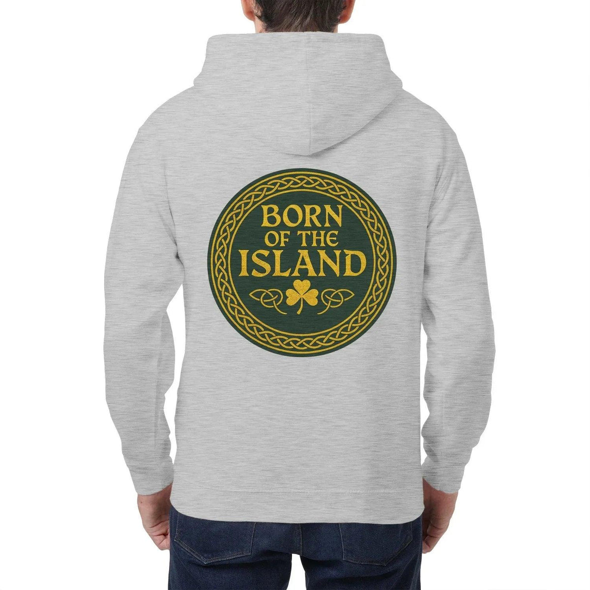 Irish Zip Hoodie - Born of the Island Unisex Streetwear - Celtic Wolfwear