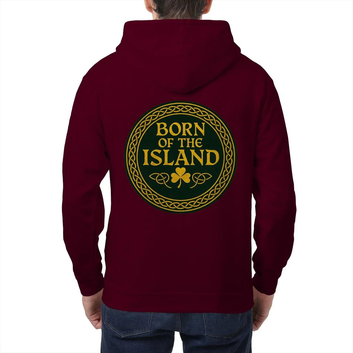 Irish Zip Hoodie - Born of the Island Unisex Streetwear - Celtic Wolfwear