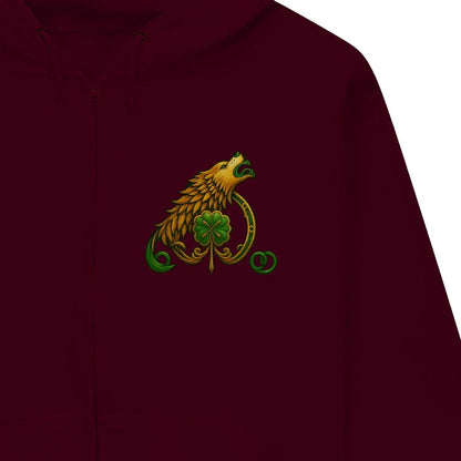 Irish Zip Hoodie - Born of the Island Unisex Streetwear - Celtic Wolfwear