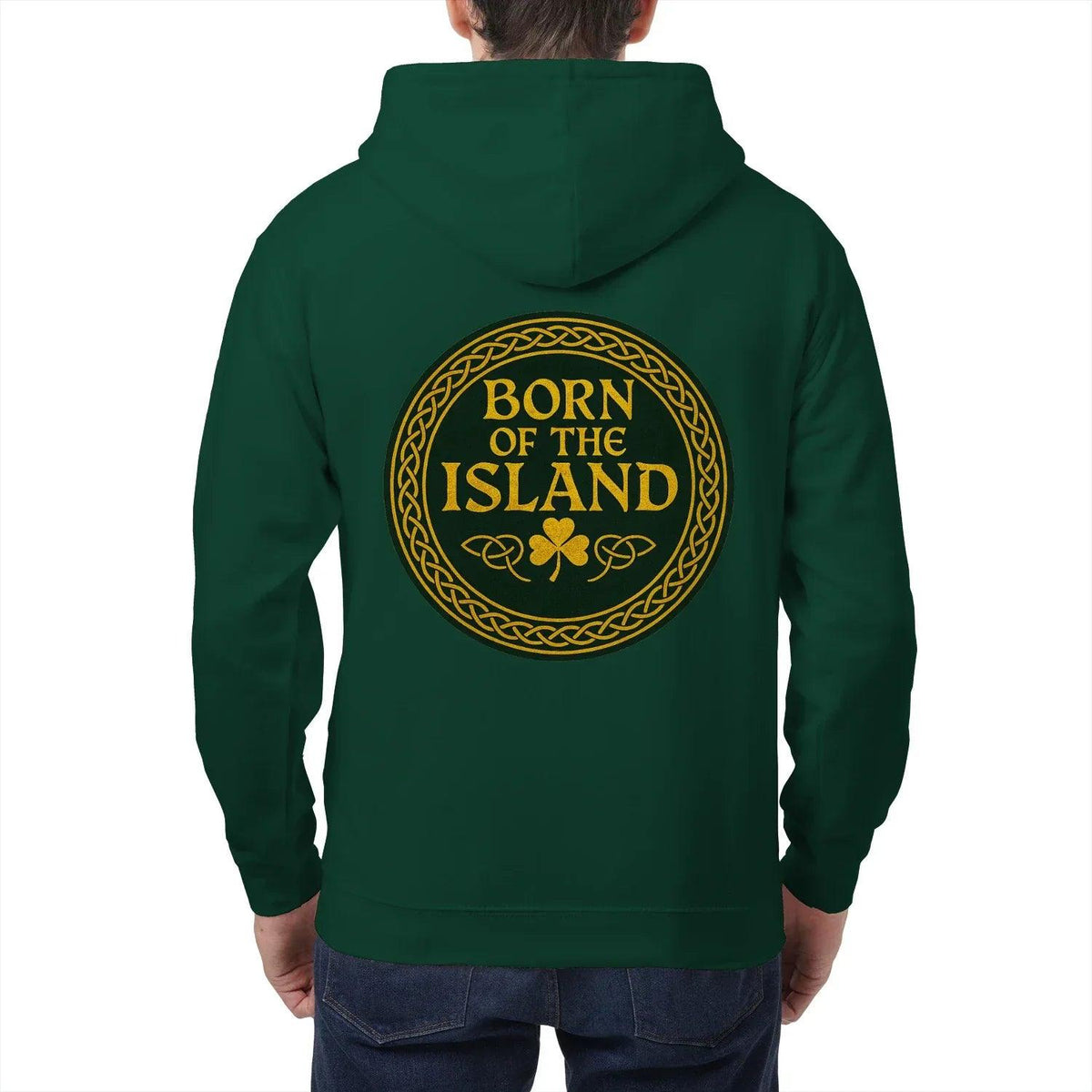 Irish Zip Hoodie - Born of the Island Unisex Streetwear - Celtic Wolfwear