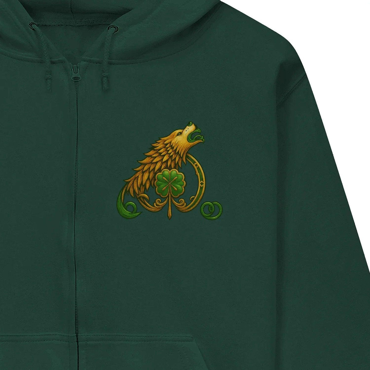Irish Zip Hoodie - Born of the Island Unisex Streetwear - Celtic Wolfwear