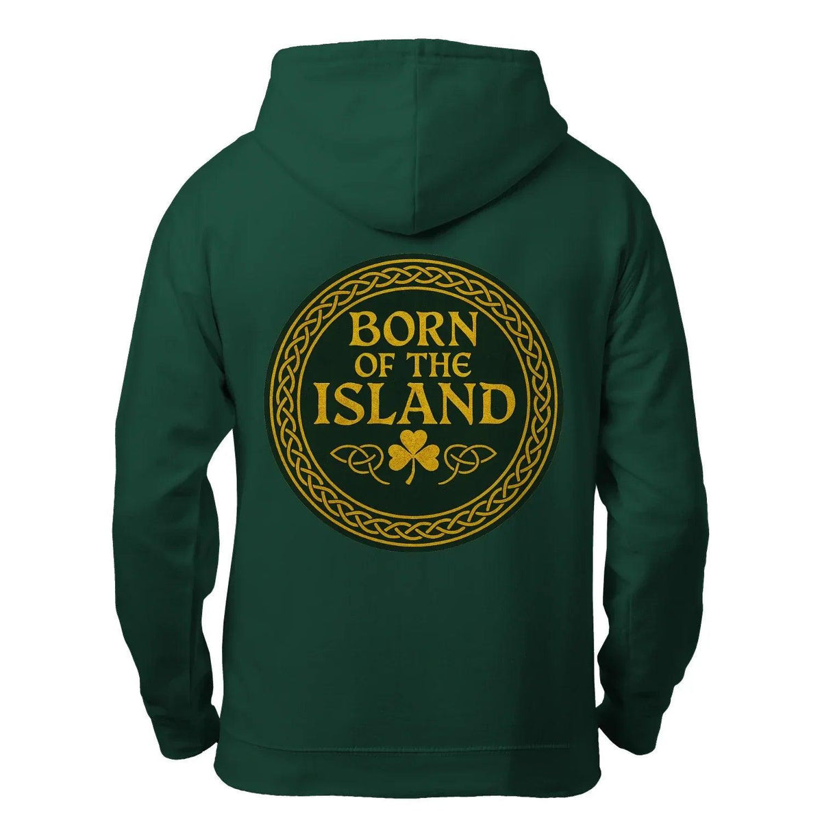 Irish Zip Hoodie - Born of the Island Unisex Streetwear - Celtic Wolfwear