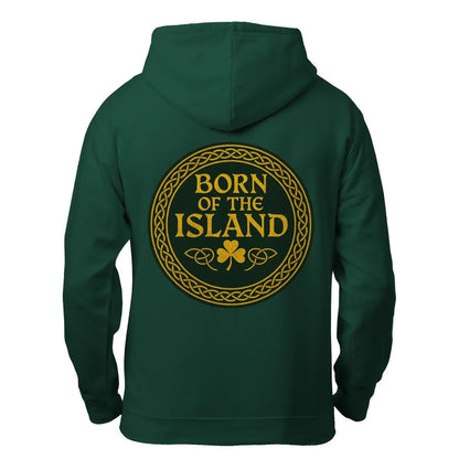 Irish Zip Hoodie - Born of the Island Unisex Streetwear - Celtic Wolfwear