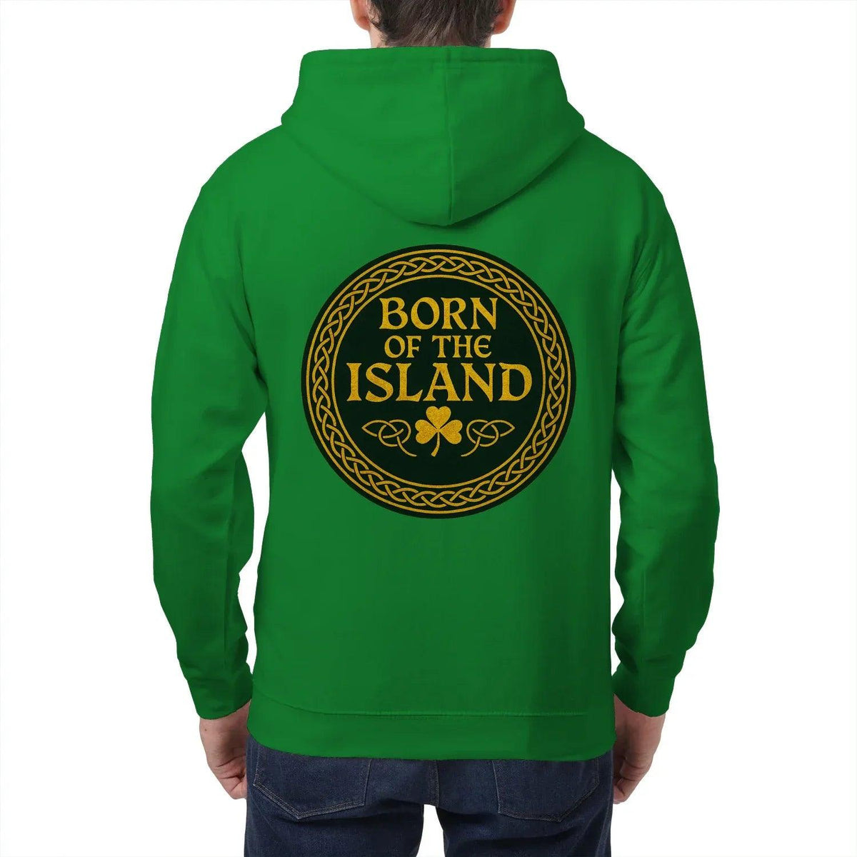 Irish Zip Hoodie - Born of the Island Unisex Streetwear - Celtic Wolfwear