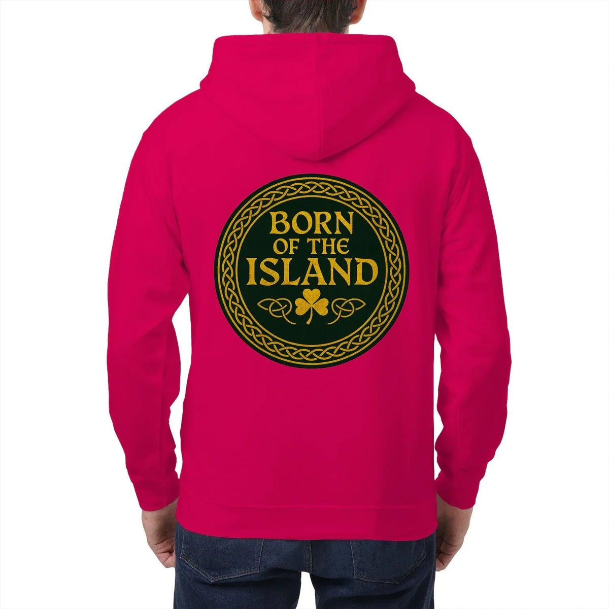 Irish Zip Hoodie - Born of the Island Unisex Streetwear - Celtic Wolfwear