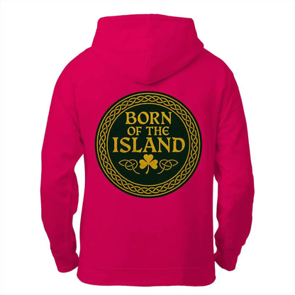 Irish Zip Hoodie - Born of the Island Unisex Streetwear - Celtic Wolfwear