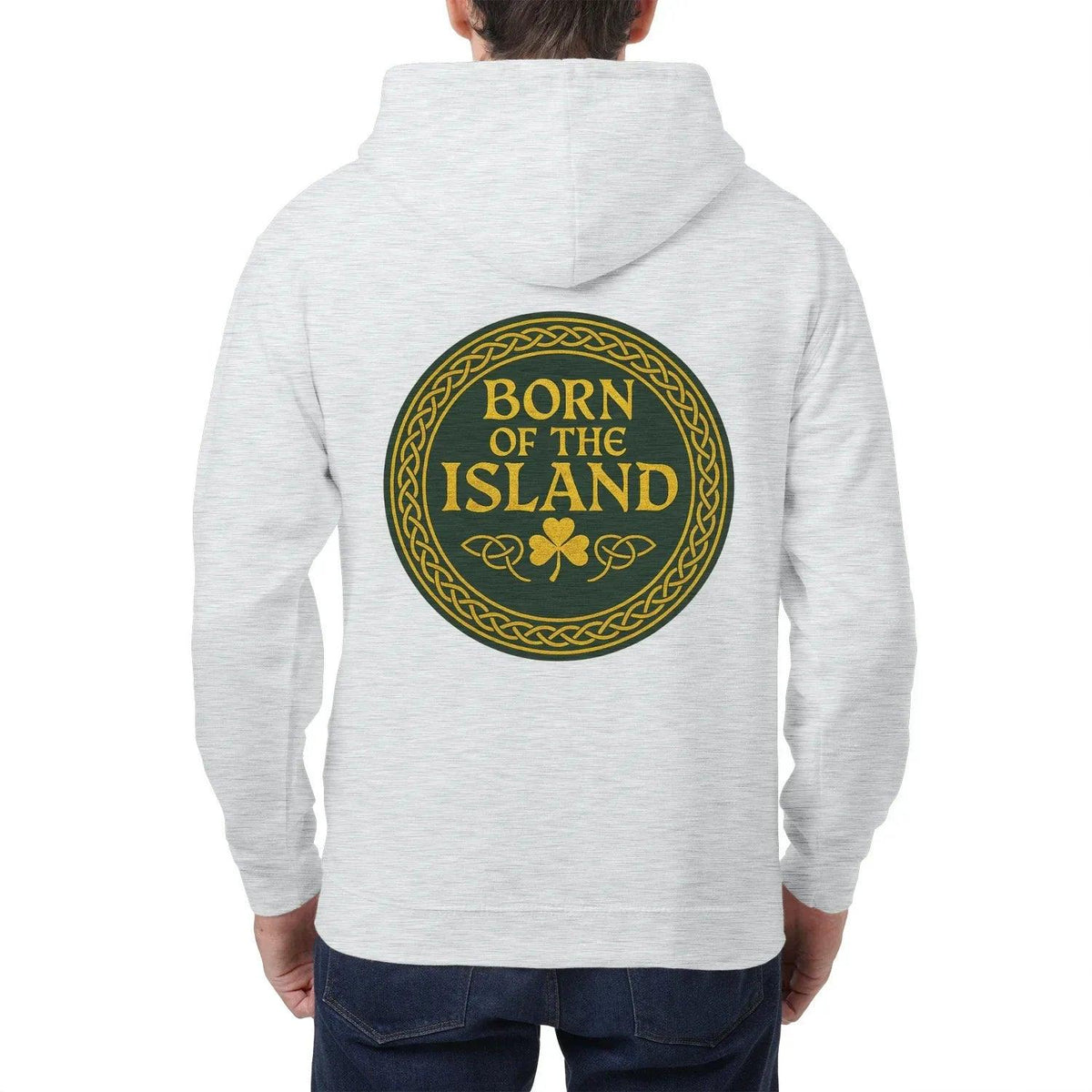 Irish Zip Hoodie - Born of the Island Unisex Streetwear - Celtic Wolfwear