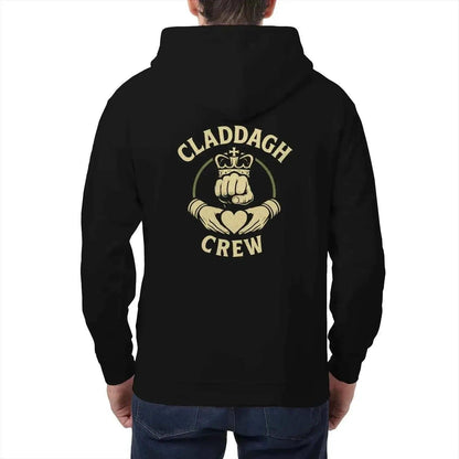 Irish Zip Hoodie - Claddagh Crew, Unisex Matchday Wear - Celtic Wolfwear