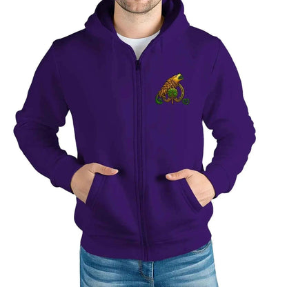 Irish Zip Hoodie - Claddagh Crew, Unisex Matchday Wear - Celtic Wolfwear