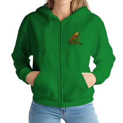 Irish Zip Hoodie - Easter Lily 1916 Heritage Streetwear - Celtic Wolfwear