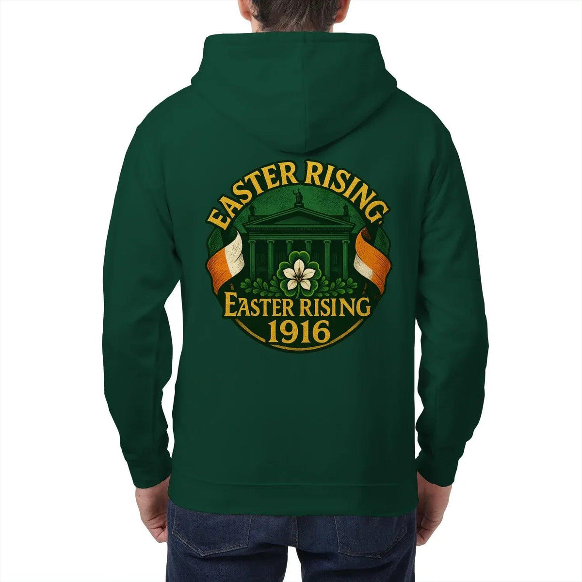 Irish Zip Hoodie - Easter Rising, Unisex Matchday Wear - Celtic Wolfwear