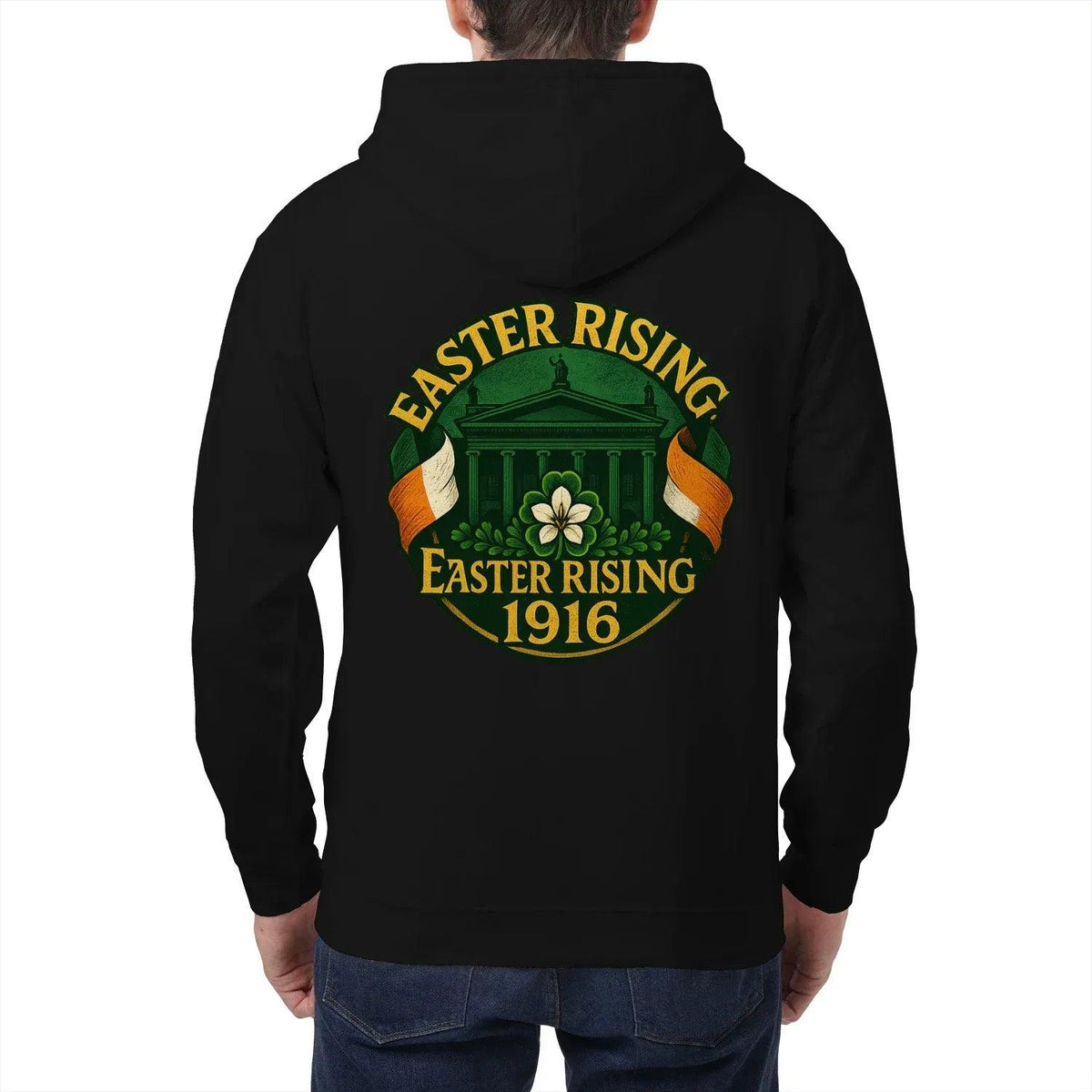 Irish Zip Hoodie - Easter Rising, Unisex Matchday Wear - Celtic Wolfwear