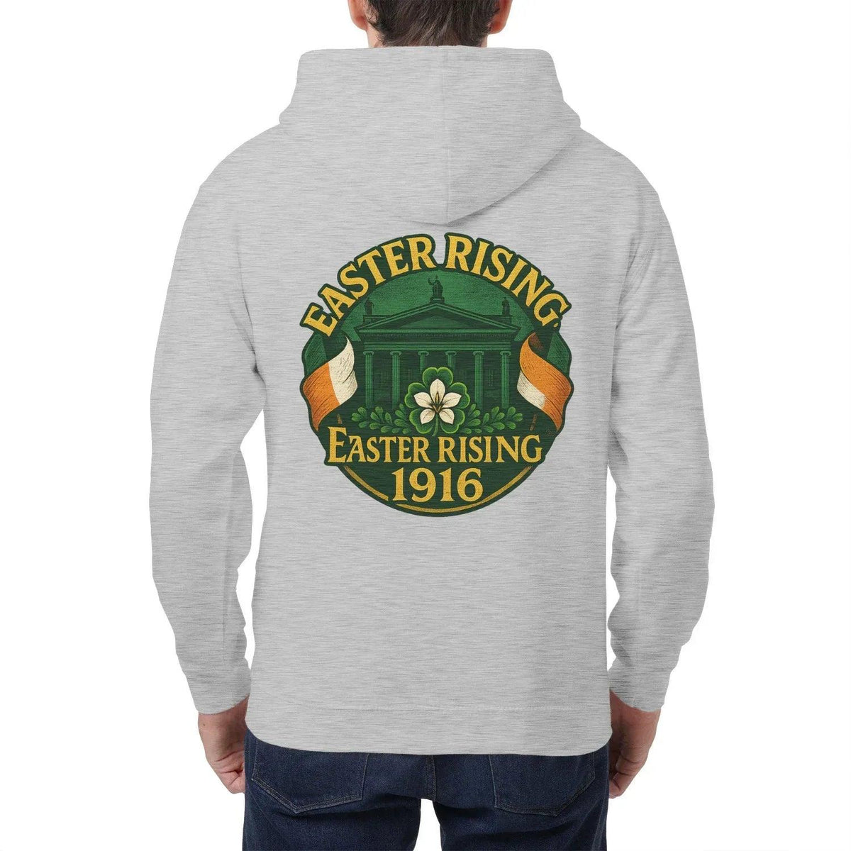 Irish Zip Hoodie - Easter Rising, Unisex Matchday Wear - Celtic Wolfwear