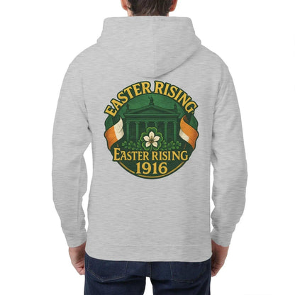 Irish Zip Hoodie - Easter Rising, Unisex Matchday Wear - Celtic Wolfwear