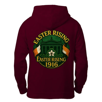 Irish Zip Hoodie - Easter Rising, Unisex Matchday Wear - Celtic Wolfwear