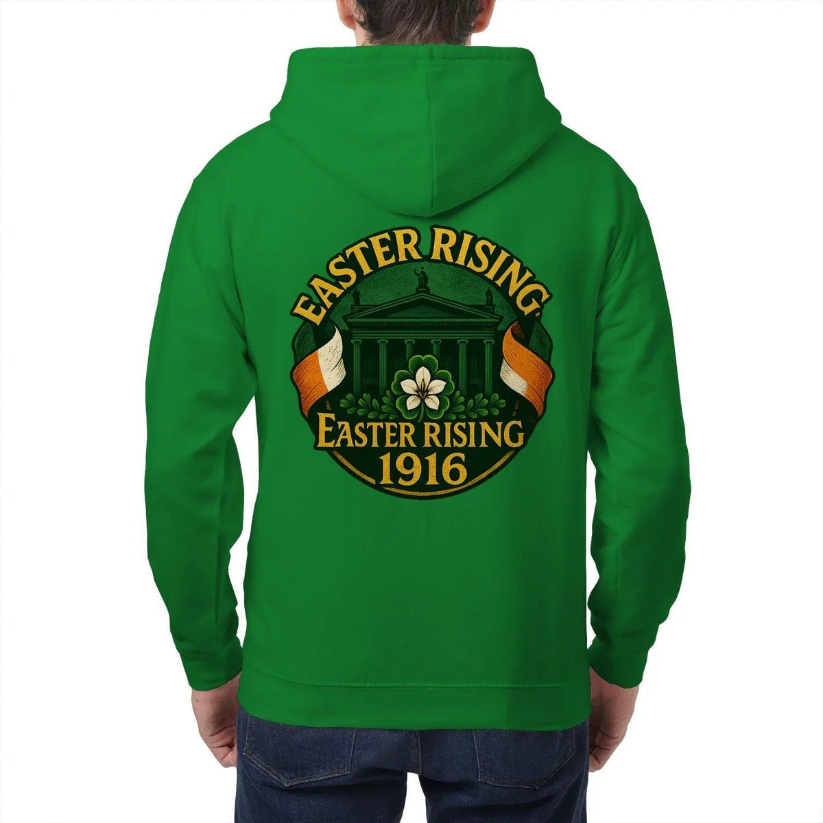 Irish Zip Hoodie - Easter Rising, Unisex Matchday Wear - Celtic Wolfwear