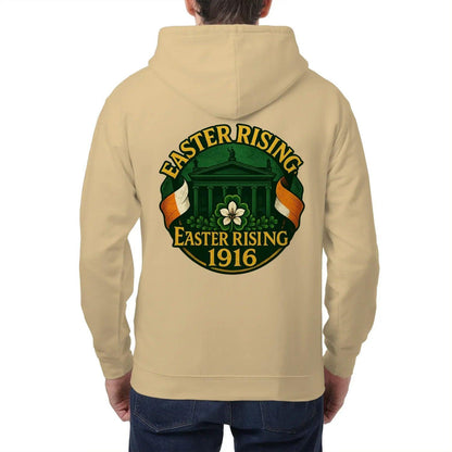 Irish Zip Hoodie - Easter Rising, Unisex Matchday Wear - Celtic Wolfwear