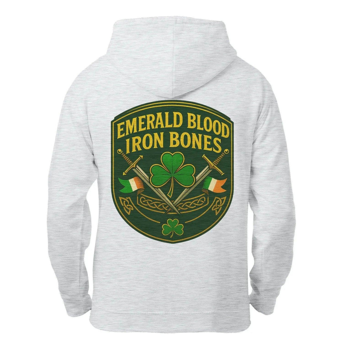Irish Zip Hoodie - Emerald Blood Iron Bones, Unisex - Celtic Wolfwear