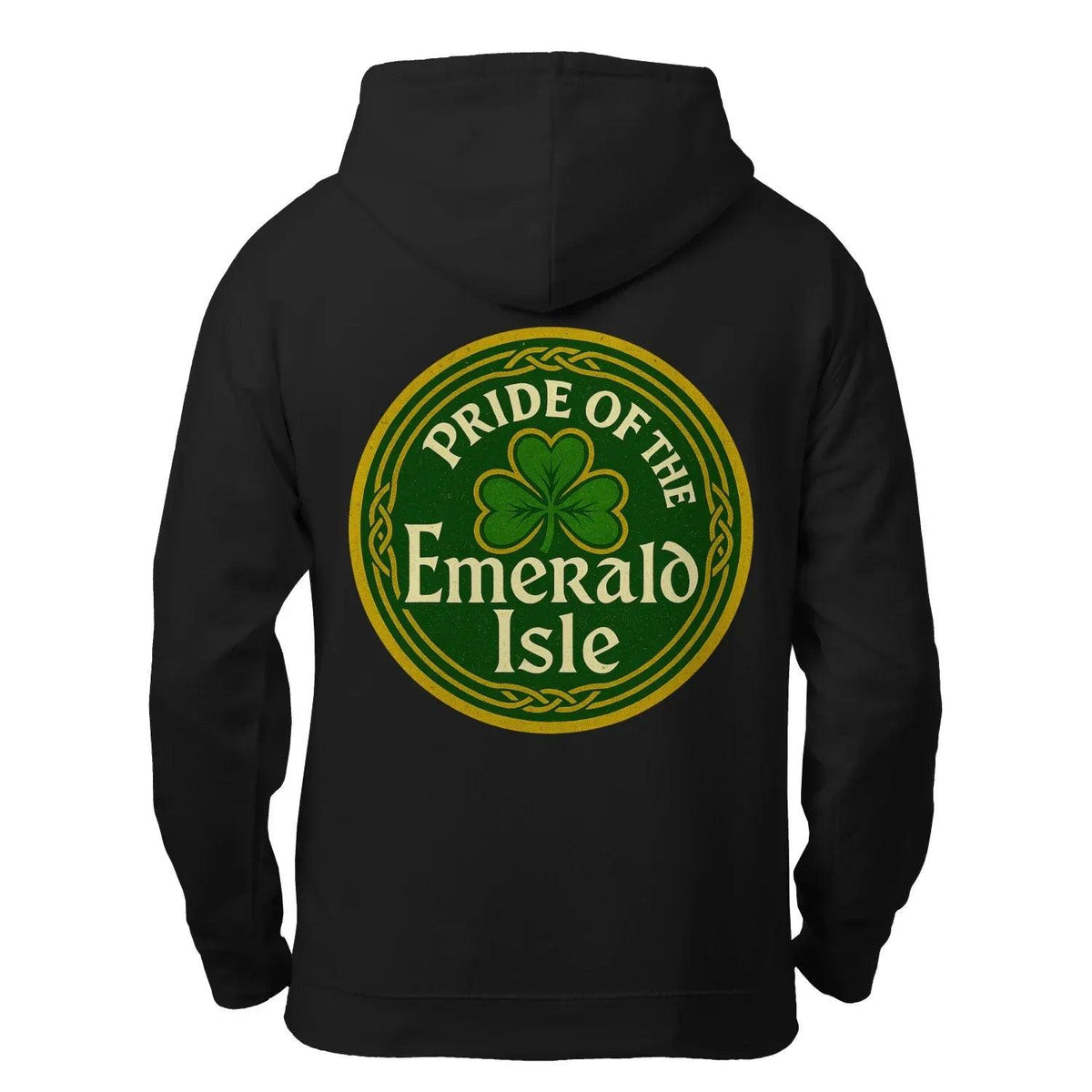 Irish Zip Hoodie - Emerald Isle Knot, Unisex Streetwear - Celtic Wolfwear