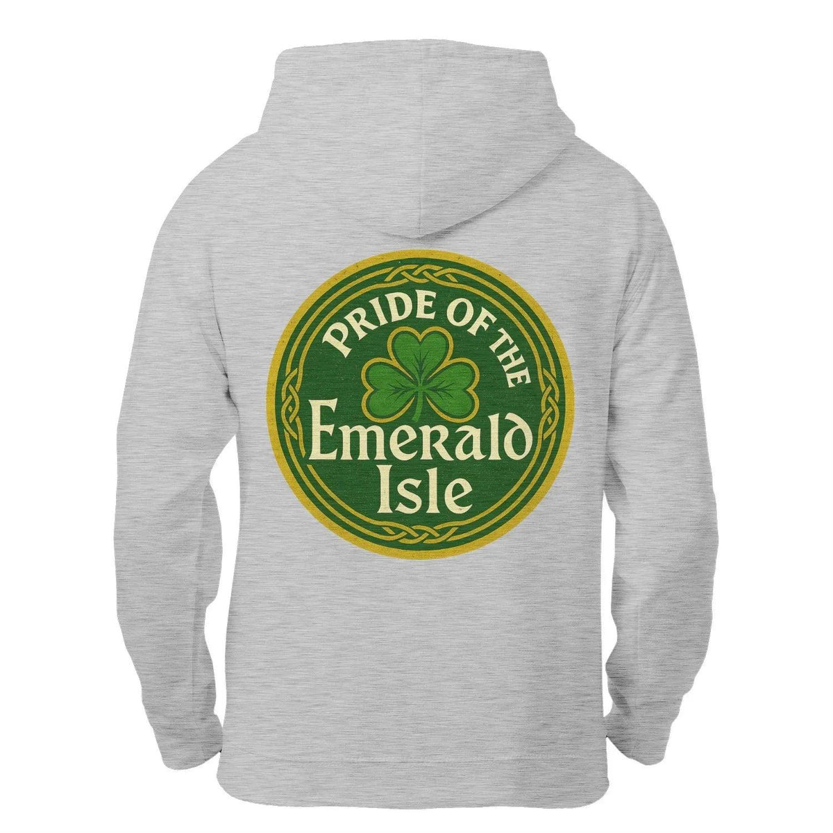 Irish Zip Hoodie - Emerald Isle Knot, Unisex Streetwear - Celtic Wolfwear