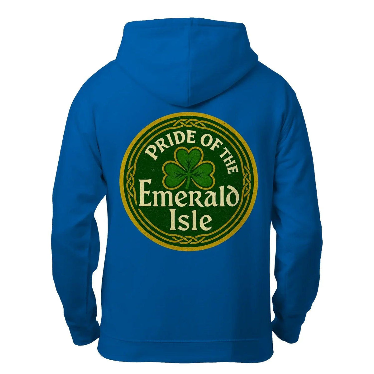 Irish Zip Hoodie - Emerald Isle Knot, Unisex Streetwear - Celtic Wolfwear
