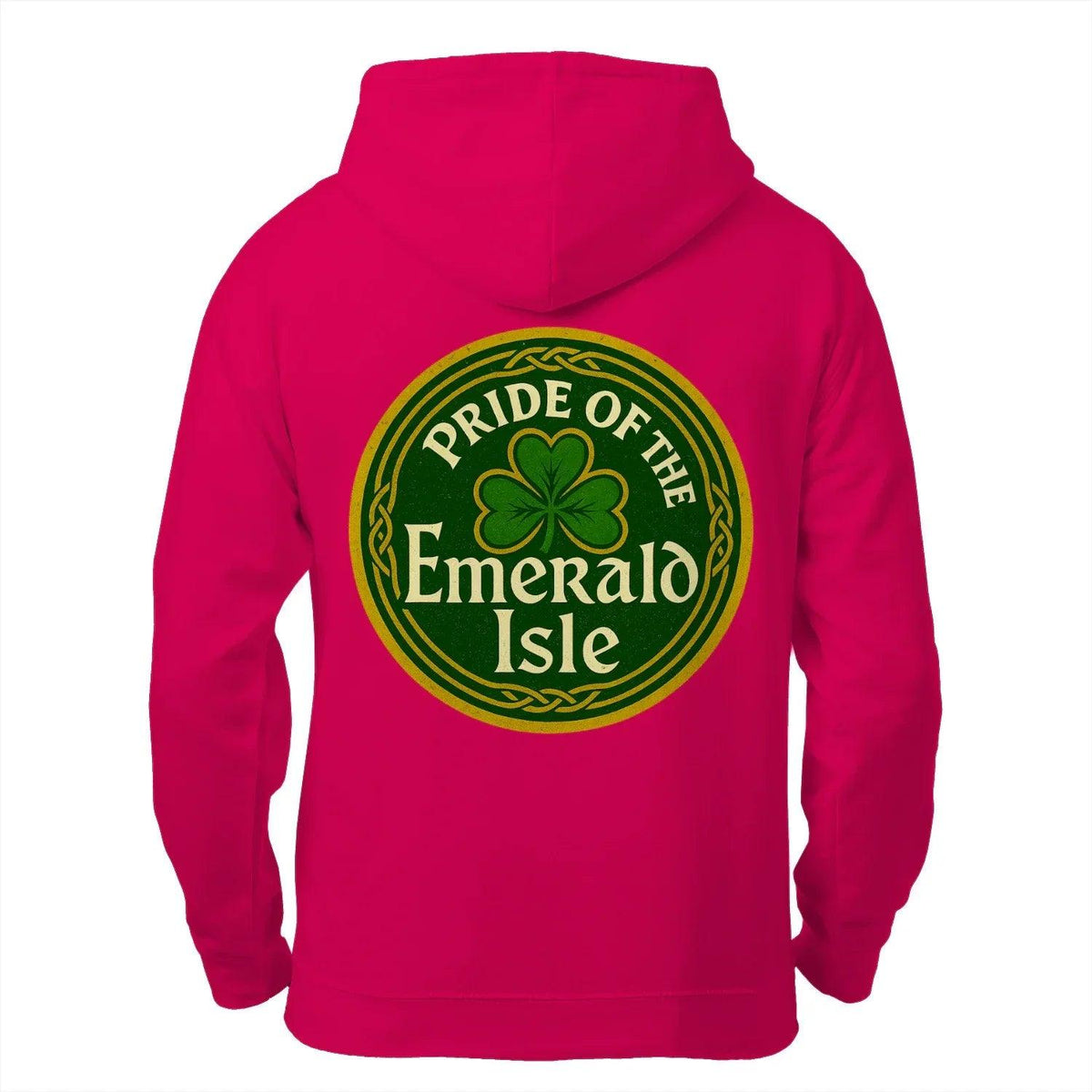 Irish Zip Hoodie - Emerald Isle Knot, Unisex Streetwear - Celtic Wolfwear