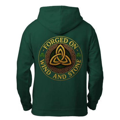 Irish Zip Hoodie - Forged on Wind and Rain, Unisex - Celtic Wolfwear