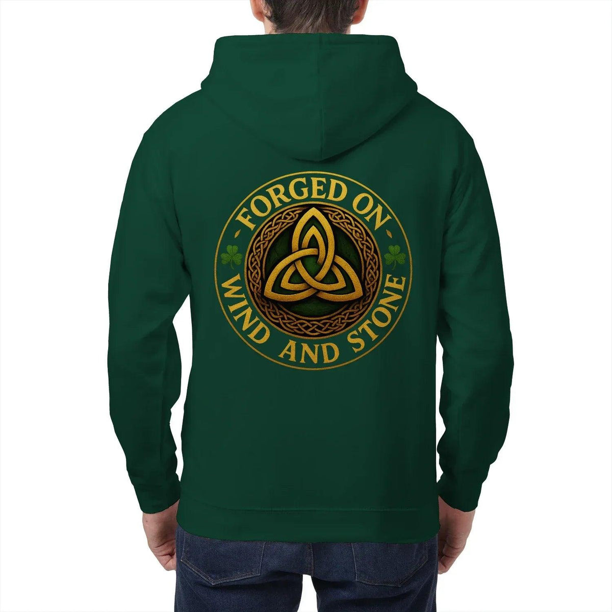 Irish Zip Hoodie - Forged on Wind and Rain, Unisex - Celtic Wolfwear