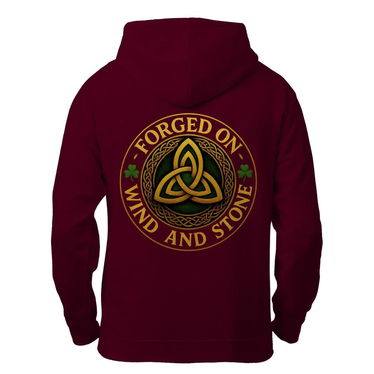 Irish Zip Hoodie - Forged on Wind and Rain, Unisex - Celtic Wolfwear