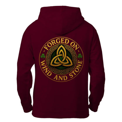 Irish Zip Hoodie - Forged on Wind and Rain, Unisex - Celtic Wolfwear