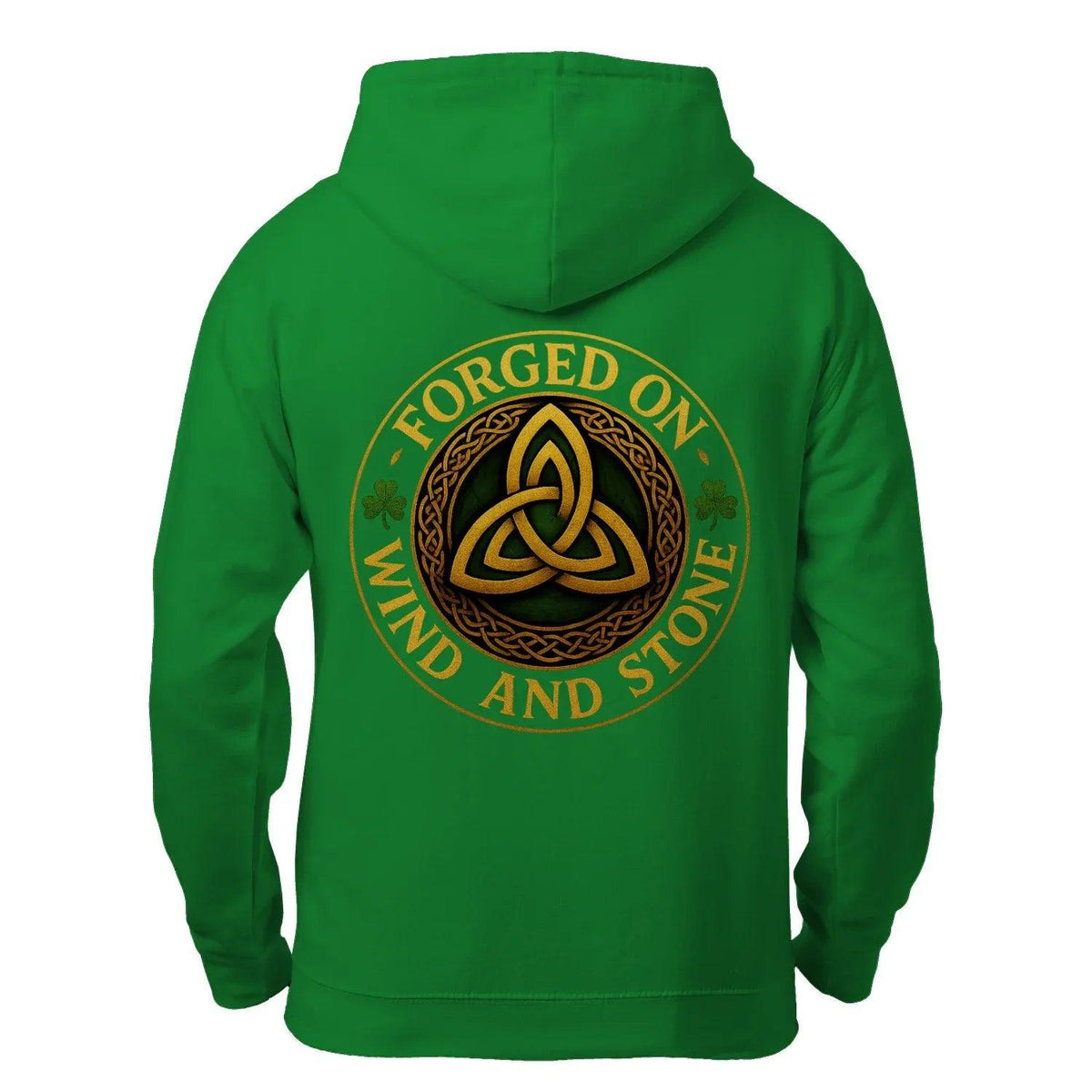 Irish Zip Hoodie - Forged on Wind and Rain, Unisex - Celtic Wolfwear