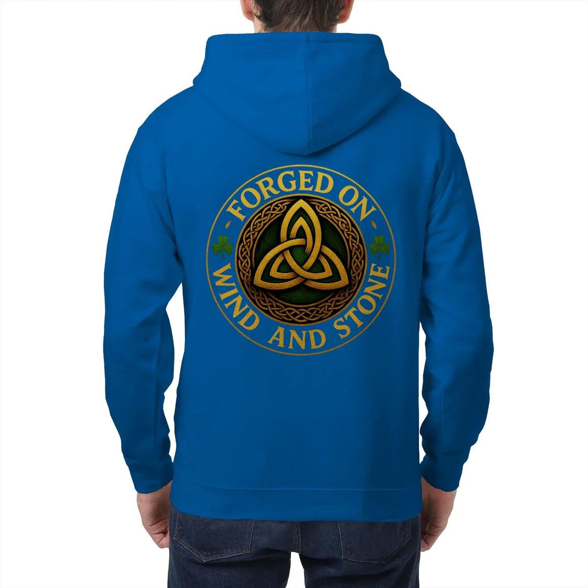 Irish Zip Hoodie - Forged on Wind and Rain, Unisex - Celtic Wolfwear
