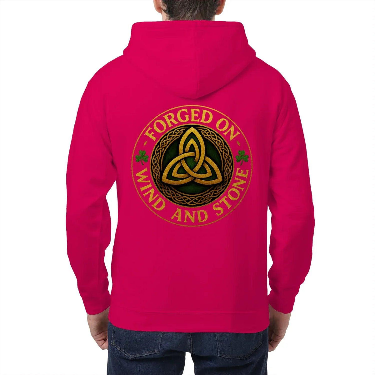 Irish Zip Hoodie - Forged on Wind and Rain, Unisex - Celtic Wolfwear
