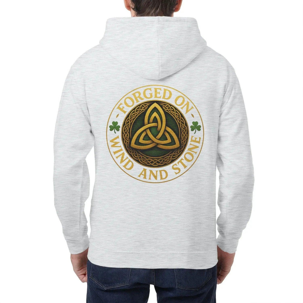 Irish Zip Hoodie - Forged on Wind and Rain, Unisex - Celtic Wolfwear