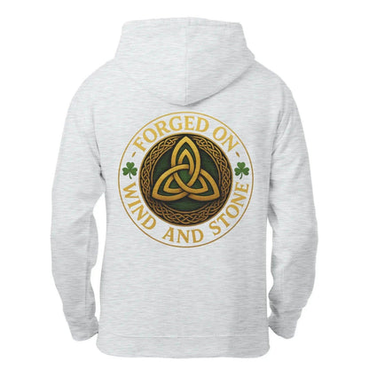 Irish Zip Hoodie - Forged on Wind and Rain, Unisex - Celtic Wolfwear
