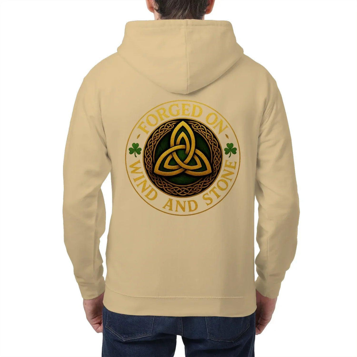 Irish Zip Hoodie - Forged on Wind and Rain, Unisex - Celtic Wolfwear