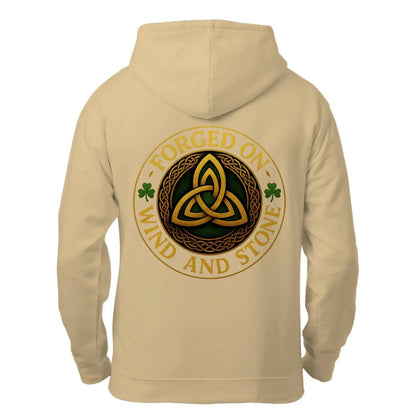Irish Zip Hoodie - Forged on Wind and Rain, Unisex - Celtic Wolfwear