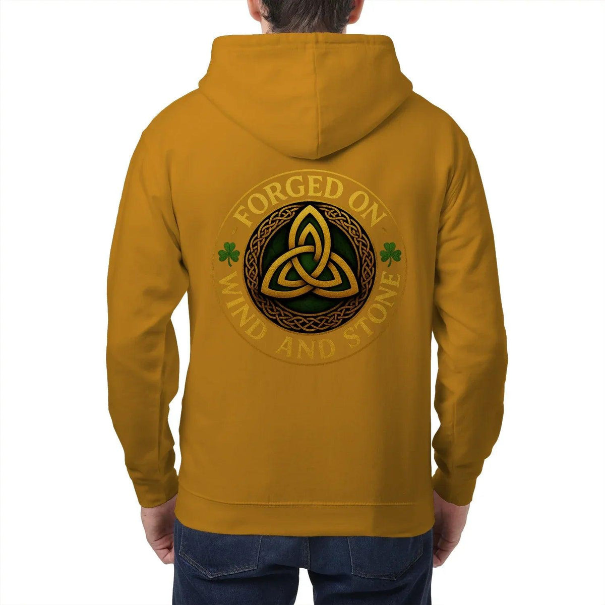 Irish Zip Hoodie - Forged on Wind and Rain, Unisex - Celtic Wolfwear