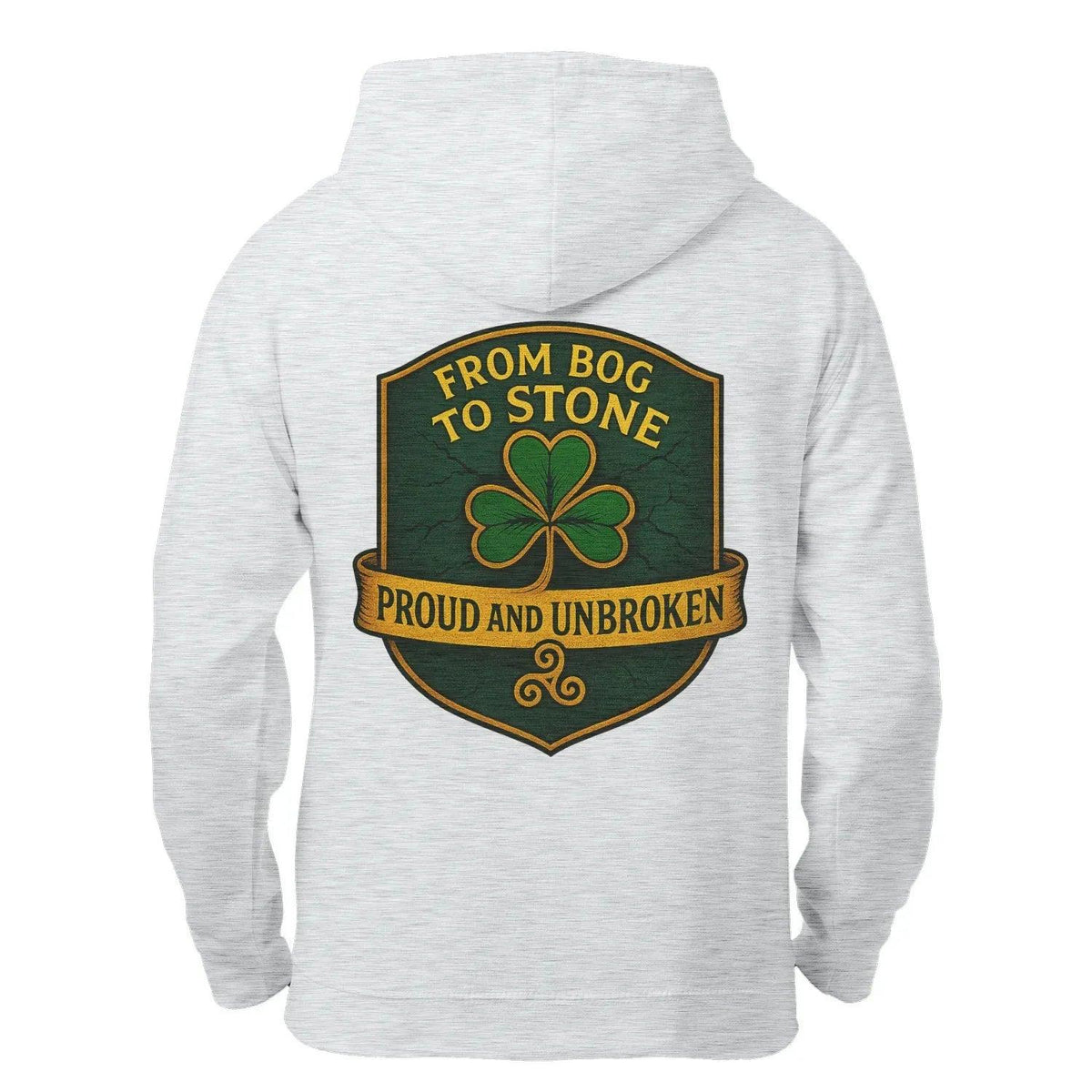 Irish Zip Hoodie - From Bog to Stone Unbroken, Unisex - Celtic Wolfwear